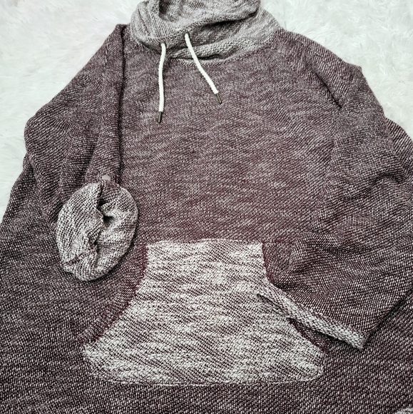 New Kensie Performance Hoodie Womans 2XL Quick Dry Pocket Mock Neck Heather - Picture 4 of 12